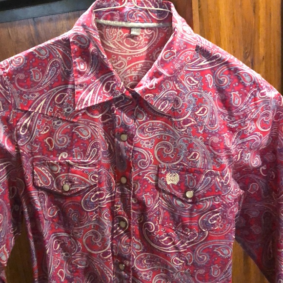 Cinch Tops - Cinch women’s large western button down shirt
